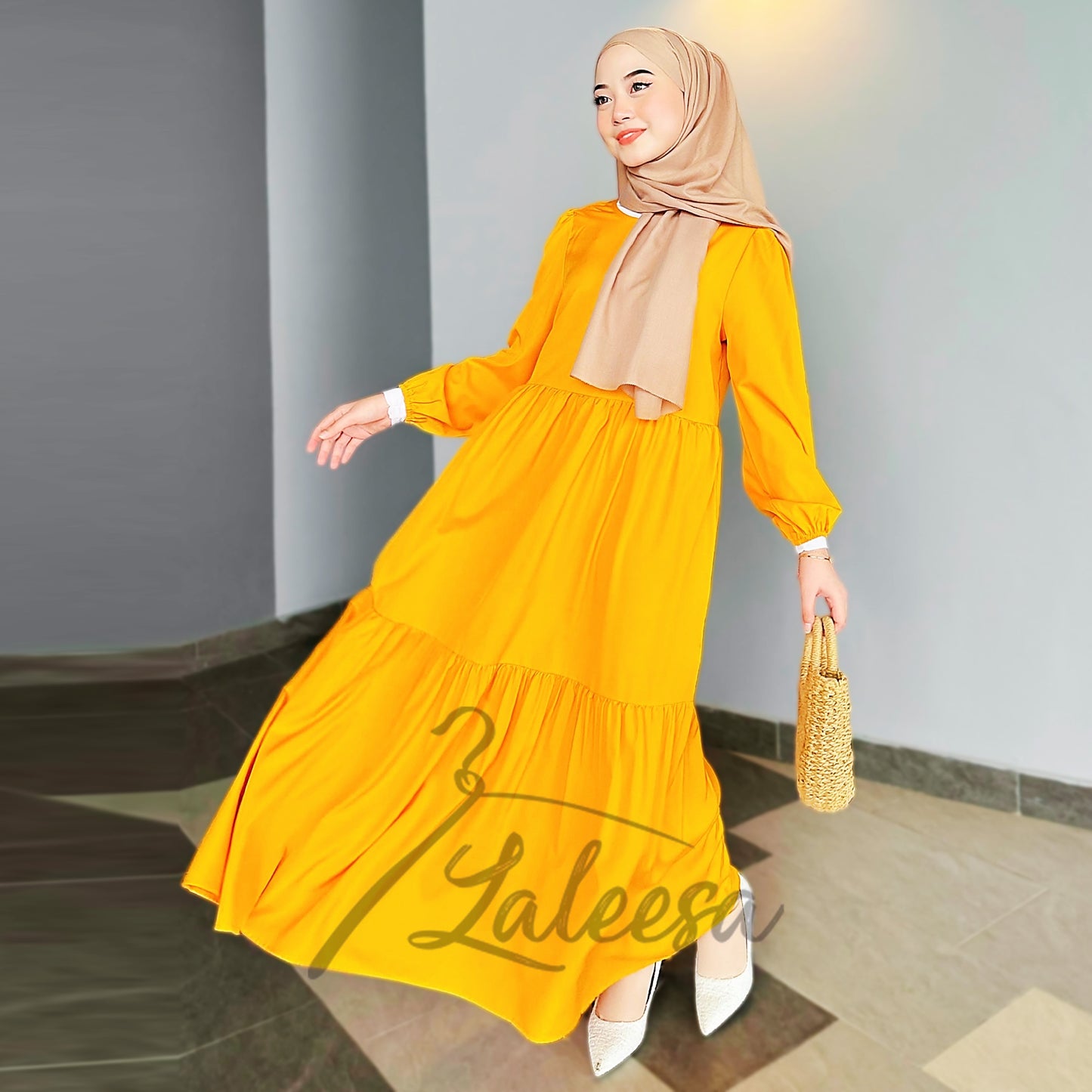 LALEESA DRESS FAIZA LD247273 Dress Muslimah Dress Woman Jubah Muslimah Jubah Abaya Dress Long Dress