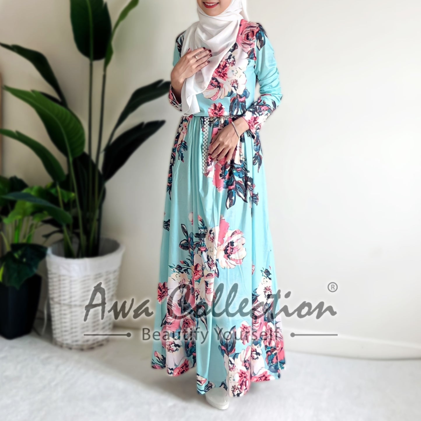 LALEESA Awa Collection DA118178 DRESS HAEDA Mummy Baby Long Sleeve Dress Muslimah Dress Women Dress Baju Raya 2024