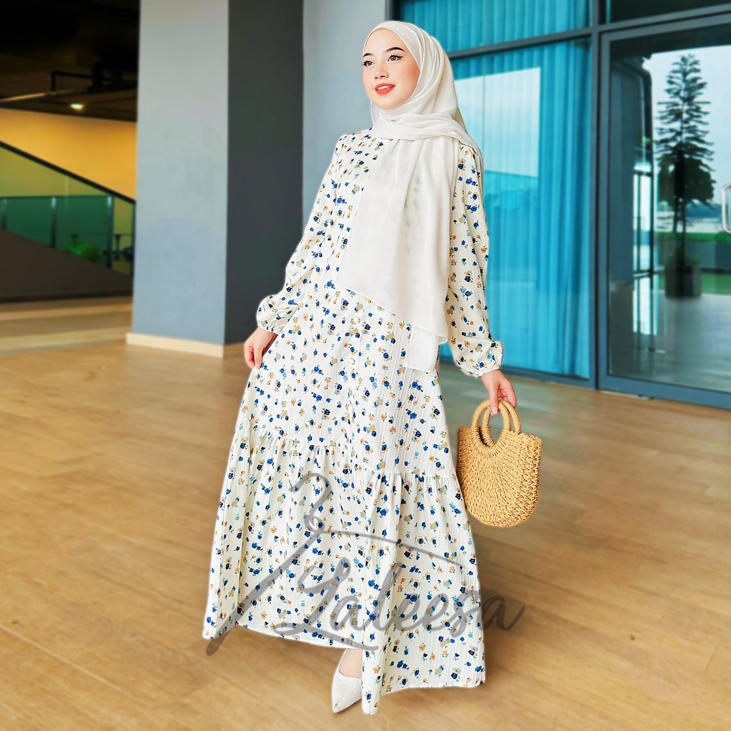 LALEESA DRESS CAMELLIA LD226164 <Korean Series> Korean Style Dress Muslimah Dress Women Dress Plus Size Baju Raya 2024