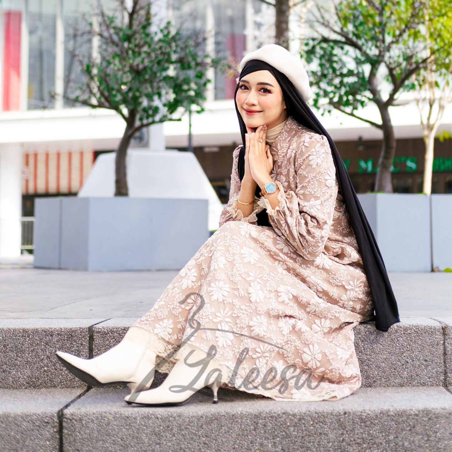 LALEESA DRESS LAURA LD221290 <Korean Series> (Small Cutting) Cheongsam Style Qipao Dress Muslimah Dress Women Dress