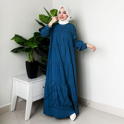 LALEESA DRESS UMAIRA LD263231 <BF Friendly Series> Full Button Down Ruffled Dress Muslimah Dress Plus Size Baju Raya 2024