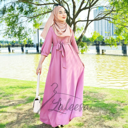 LALEESA DRESS ABEERA LD244246 Dress Muslimah Dress Woman Jubah Muslimah Jubah Abaya Dress Long Dress