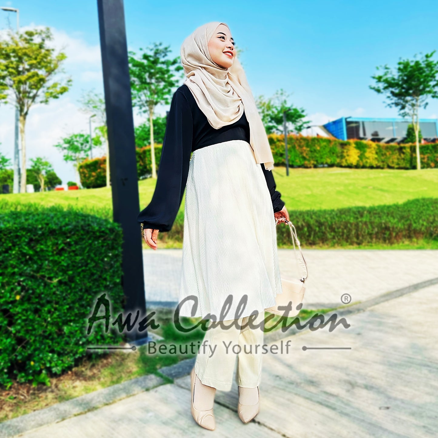 LALEESA Awa Collection DRESS JALA DA120199 Dress Muslimah Dress Woman Jubah Muslimah Abaya Dress