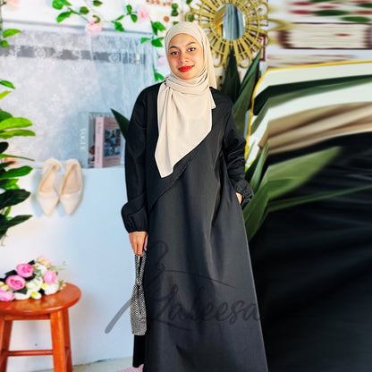 LALEESA DRESS ADEENA LD229239 Dress Muslimah Dress Woman Jubah Muslimah Jubah Abaya Dress Long Dress