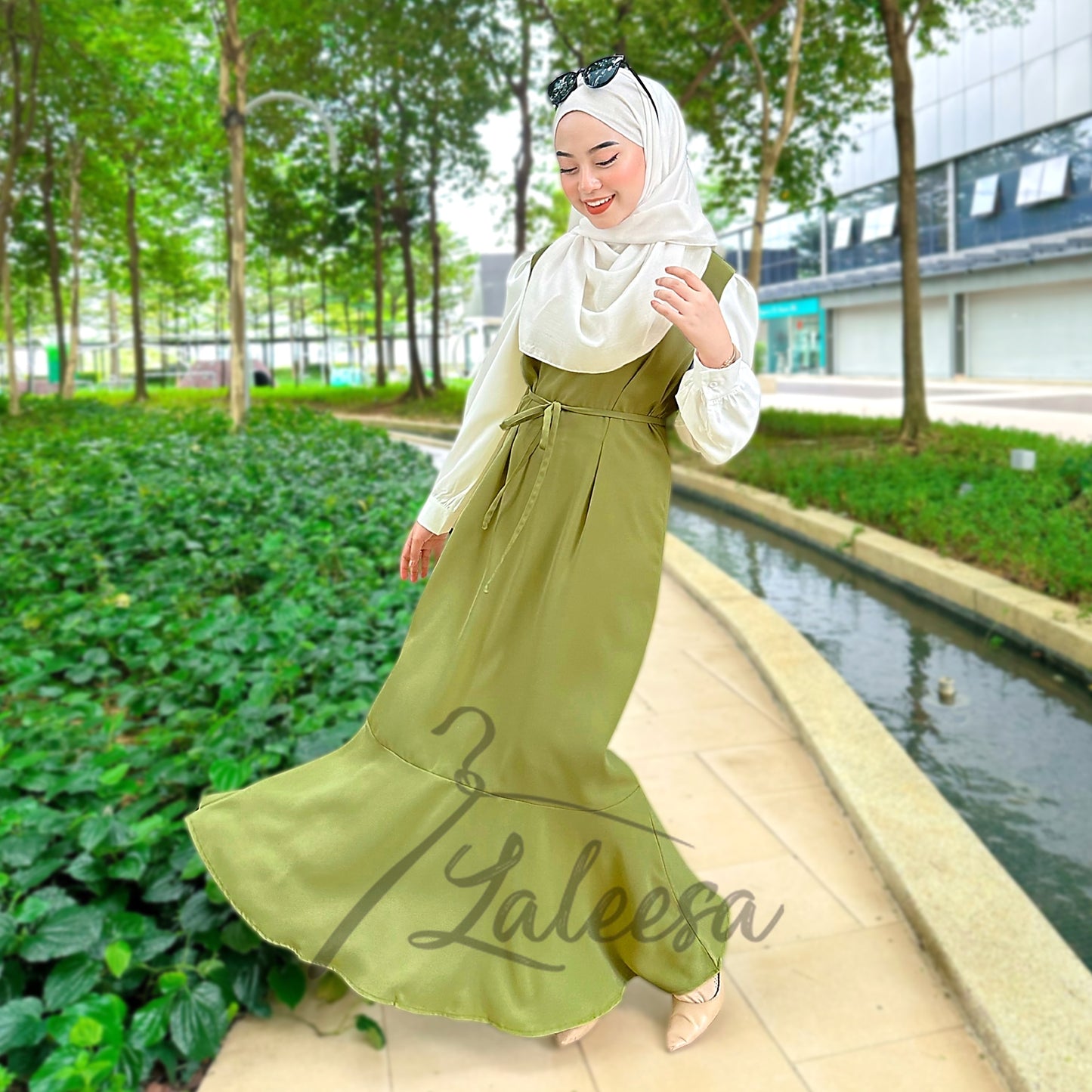 LALEESA DRESS HAZEL LD211836 <Korean Series> Korean Style Dress Muslimah Dress Women Dress Plus Size Baju Raya 2024