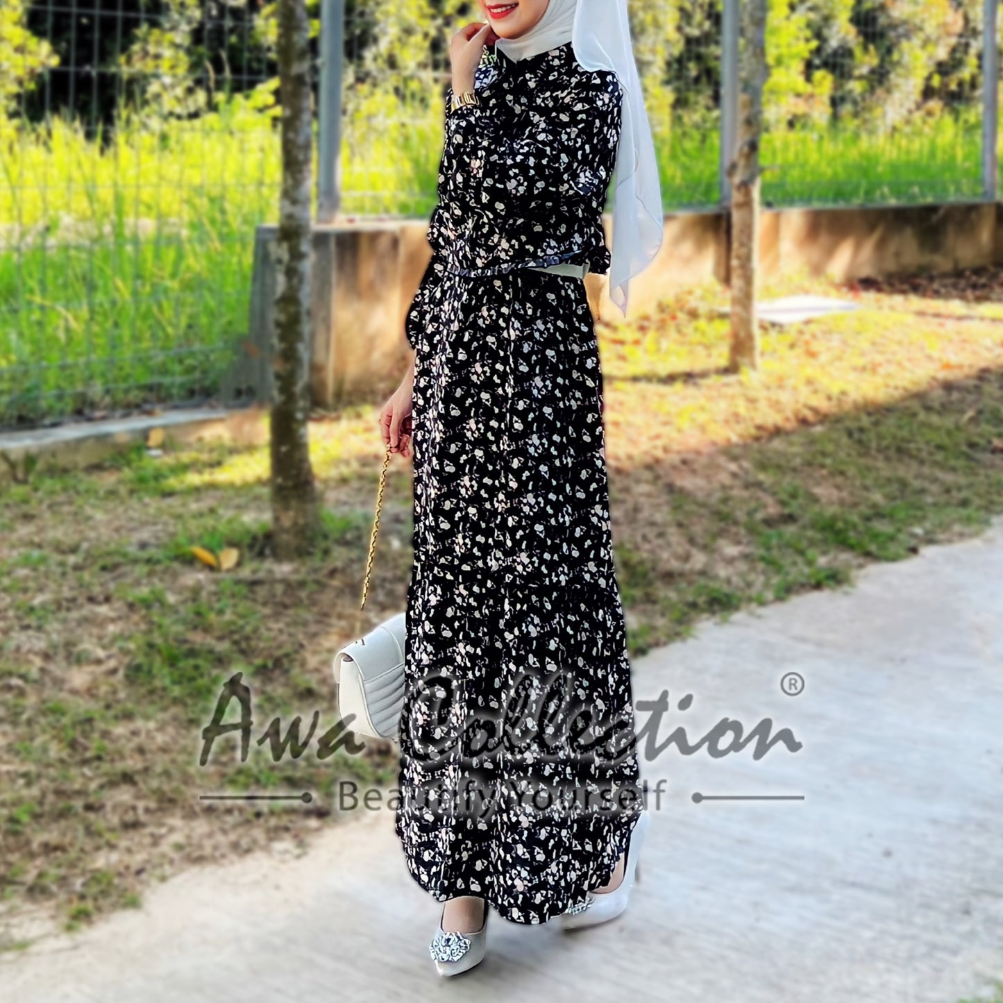LALEESA Awa Collection DA112112 DRESS AMIRA Long Dress Muslimah Dress Women Dress Baju Raya 2024