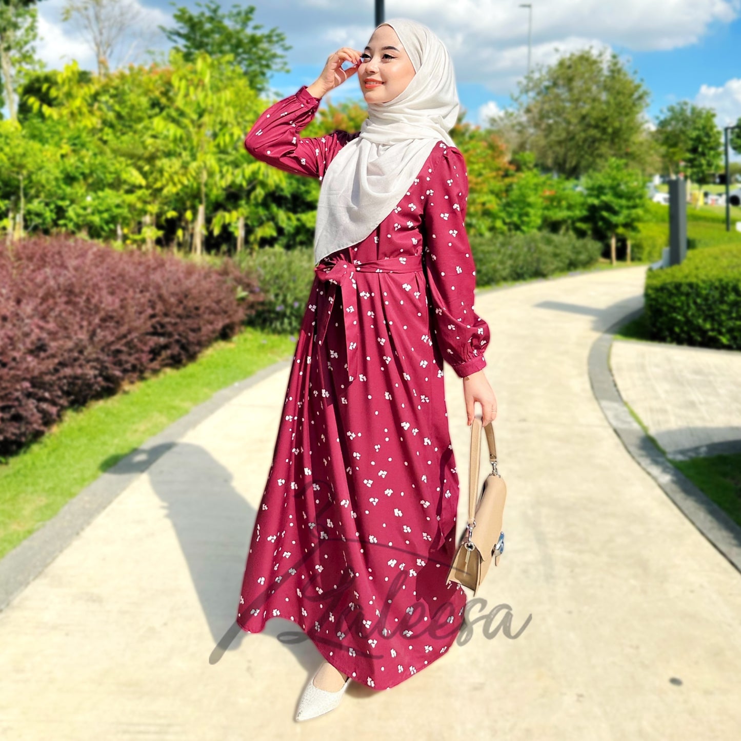 LALEESA DRESS GHINA LD248282 Dress Muslimah Dress Woman Jubah Muslimah Jubah Abaya Dress Long Dress