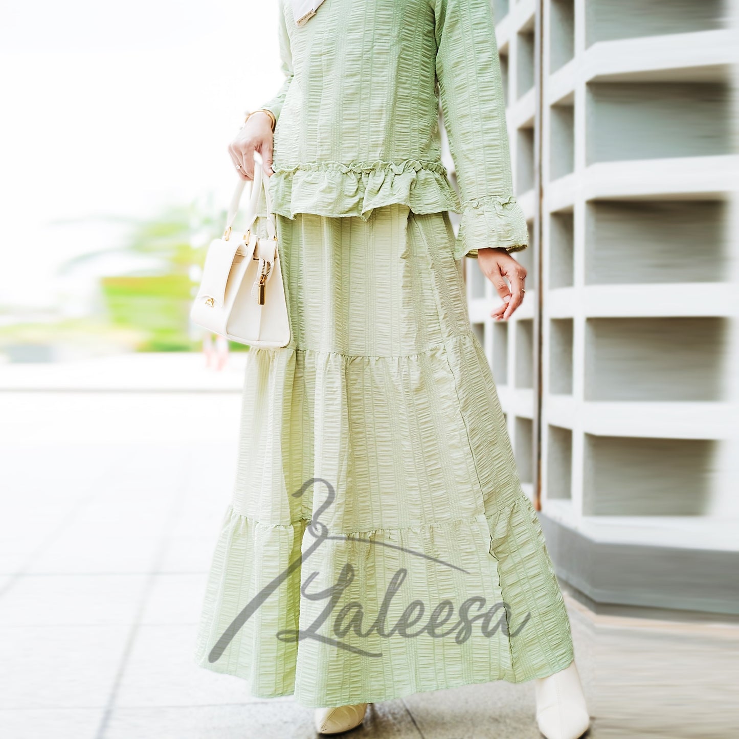 LALEESA (Blouse + Skirt) SET JUMAINA SW852889 <BF Friendly Series> (Ironless) Set Wear Plus Size Baju Raya 2024