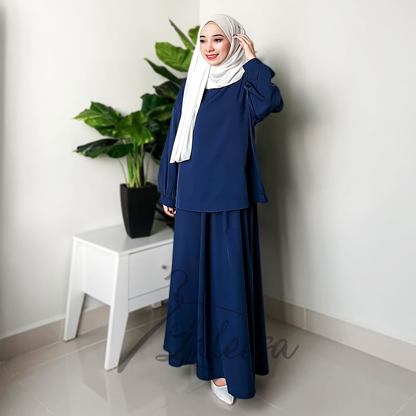 LALEESA (Blouse + Skirt) SET GHANIA SW841811 Set Wear Blouse Muslimah Blouse Women Blouse Plus Size Baju Raya 2024