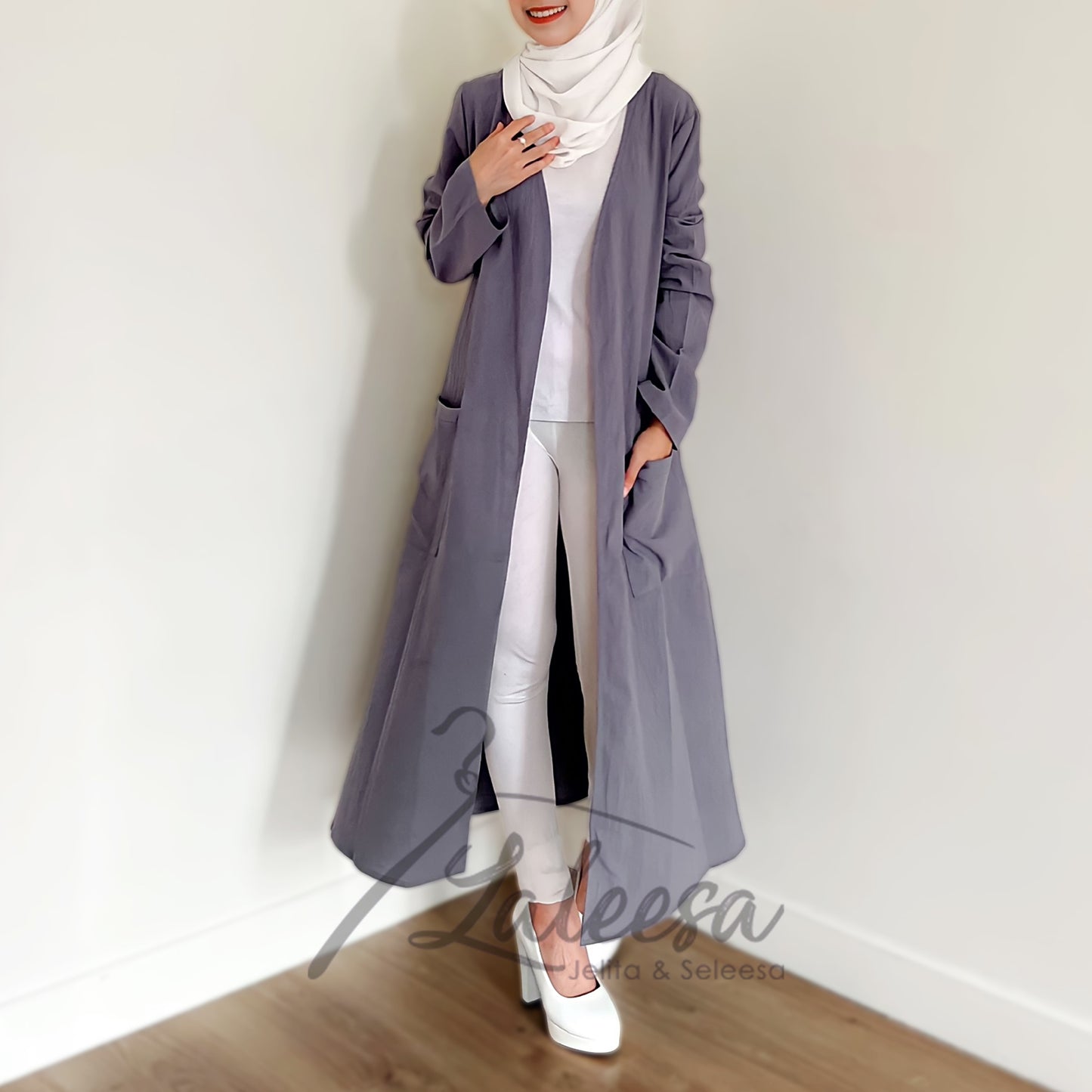 LALEESA LD256206 DRESS LAFIZA Spring Cardigan Dress Muslimah Dress Women Dress Abaya Muslimah Jubah Baju Muslimah