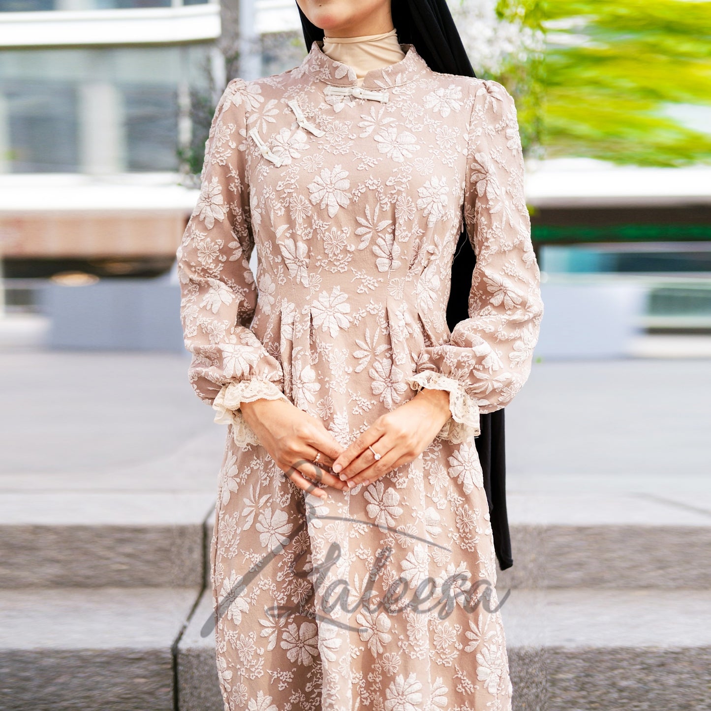 LALEESA DRESS LAURA LD221290 <Korean Series> (Small Cutting) Cheongsam Style Qipao Dress Muslimah Dress Women Dress