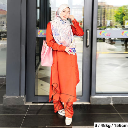 LALEESA (Blouse + Pants) SET FARHANA SW839839 Set Wear Blouse Muslimah Blouse Women Blouse Plus Size Baju Raya 2024