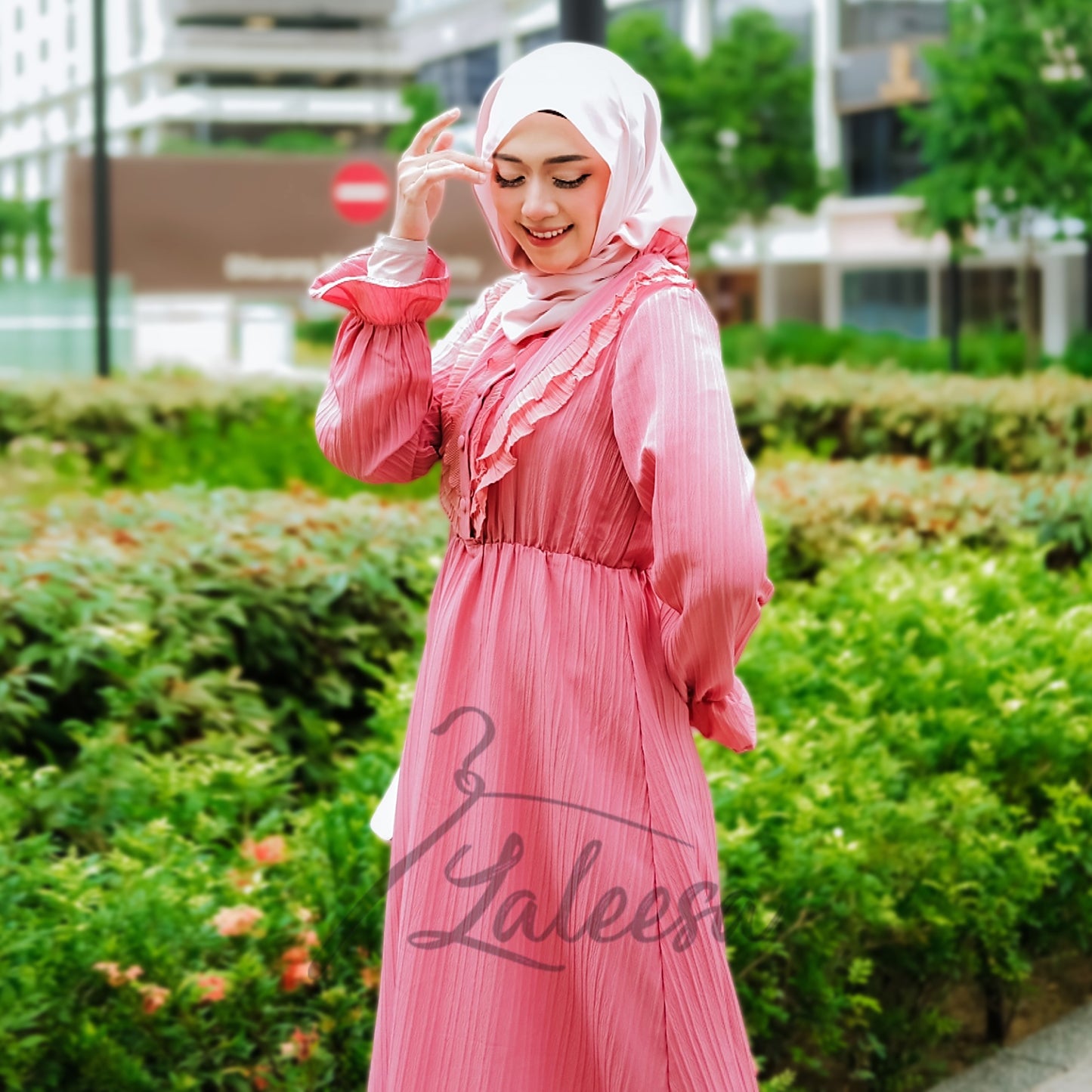 LALEESA DRESS ZUHAIRA LD211654 <Korean Series> Korean Style Dress Muslimah Dress Women Dress Plus Size Baju Raya 2024