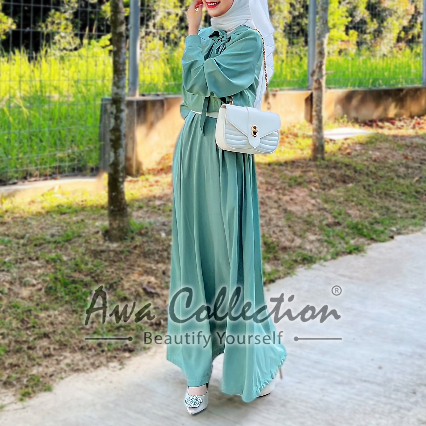 LALEESA Awa Collection DA128171 DRESS TAHMINA Long Dress Muslimah Dress Women Dress Baju Raya 2024