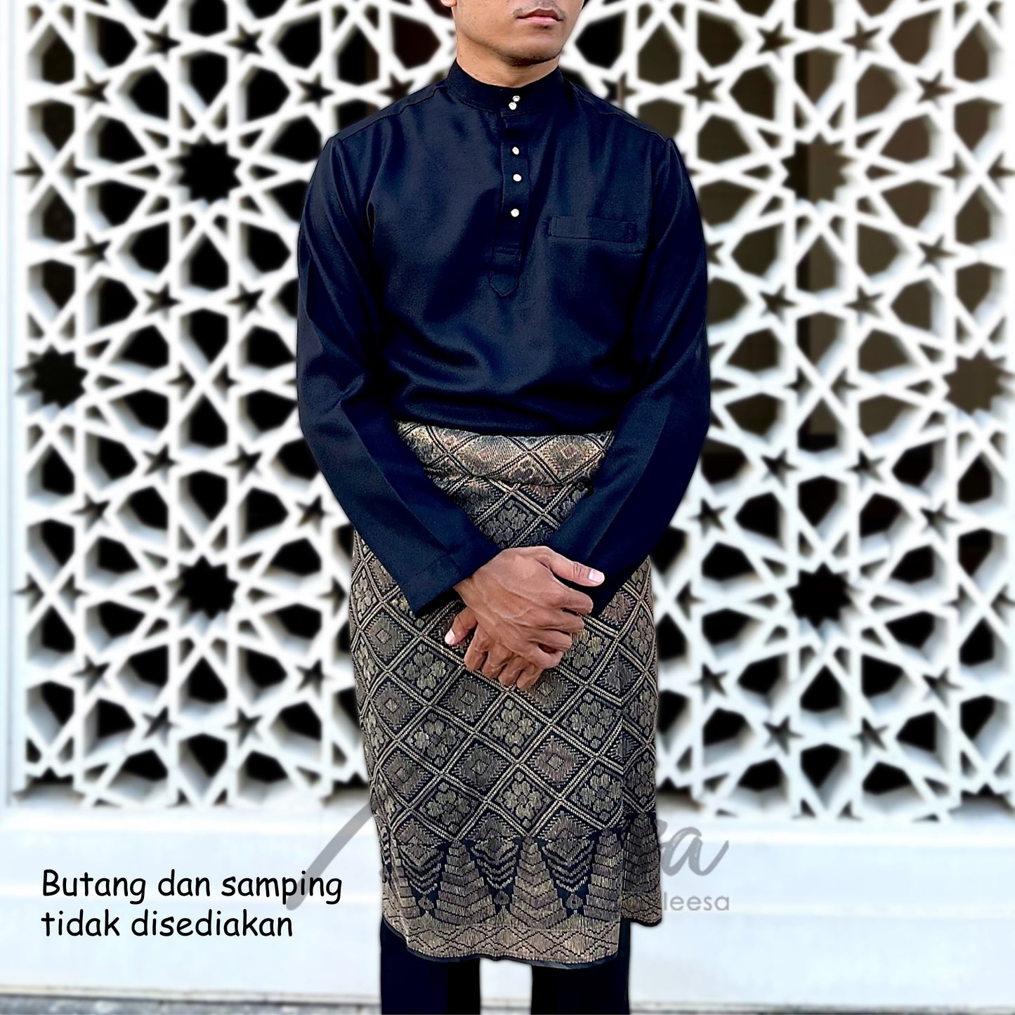 Baju Melayu (Shirt + Pants) Slim Fit Men Shirt Men Baju Lelaki Baju Raya 2024 (BUTANG & SAMPING TIDAK DISEDIAKAN)