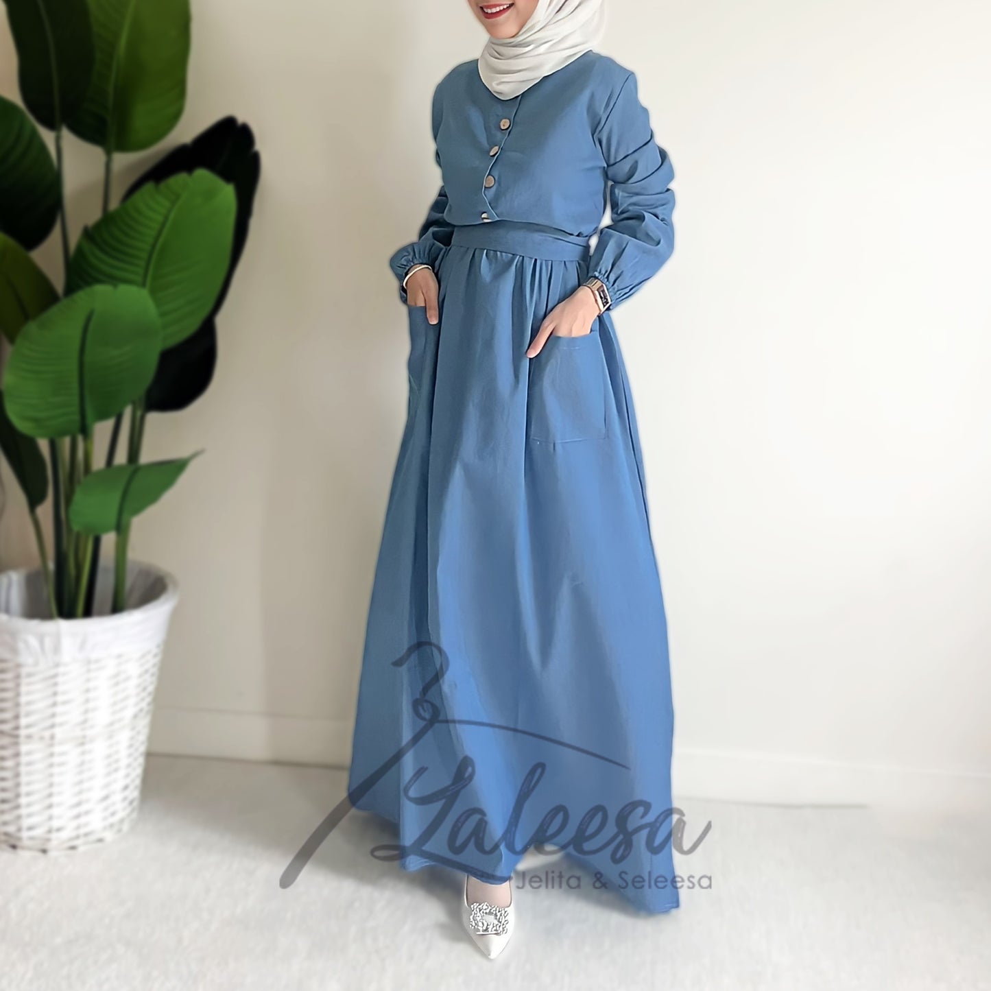 LALEESA DRESS WADDIA LD236206 <BF Friendly Series> Dress Muslimah Dress Women Dress Abaya Plus Size Baju Raya 2024