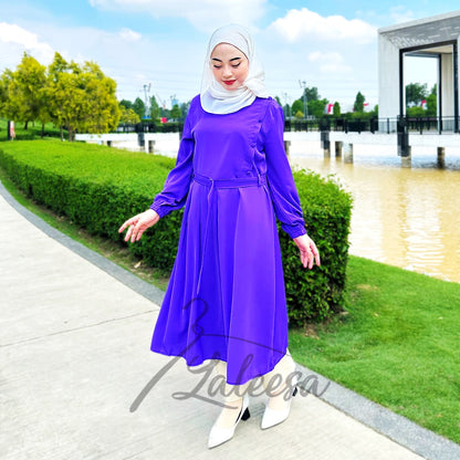 LALEESA TB431428 BLOUSE RABIA Tunic Belt Blouse Muslimah Blouse Women Blouse Baju Muslimah Plus Size Baju Raya 2024