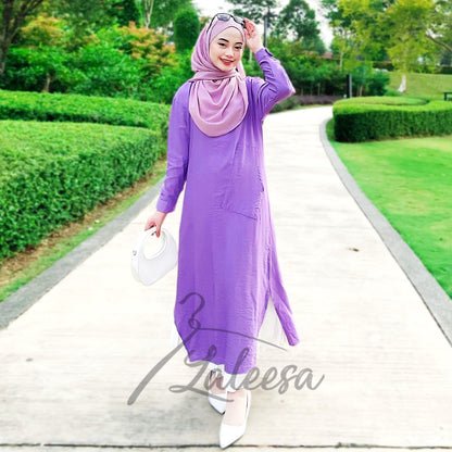 LALEESA DRESS VINTAGE LD221282 Dress Muslimah Dress Woman Jubah Muslimah Jubah Abaya Long Dress