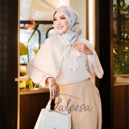 LALEESA Awa Collection (Blouse + Skirt) SET FANILA SA705754 <Korean Series> Set Wear Blouse Muslimah Baju Raya 2024