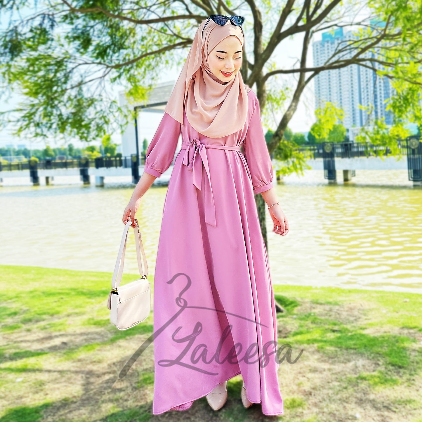 LALEESA DRESS ABEERA LD244246 Dress Muslimah Dress Woman Jubah Muslimah Jubah Abaya Dress Long Dress