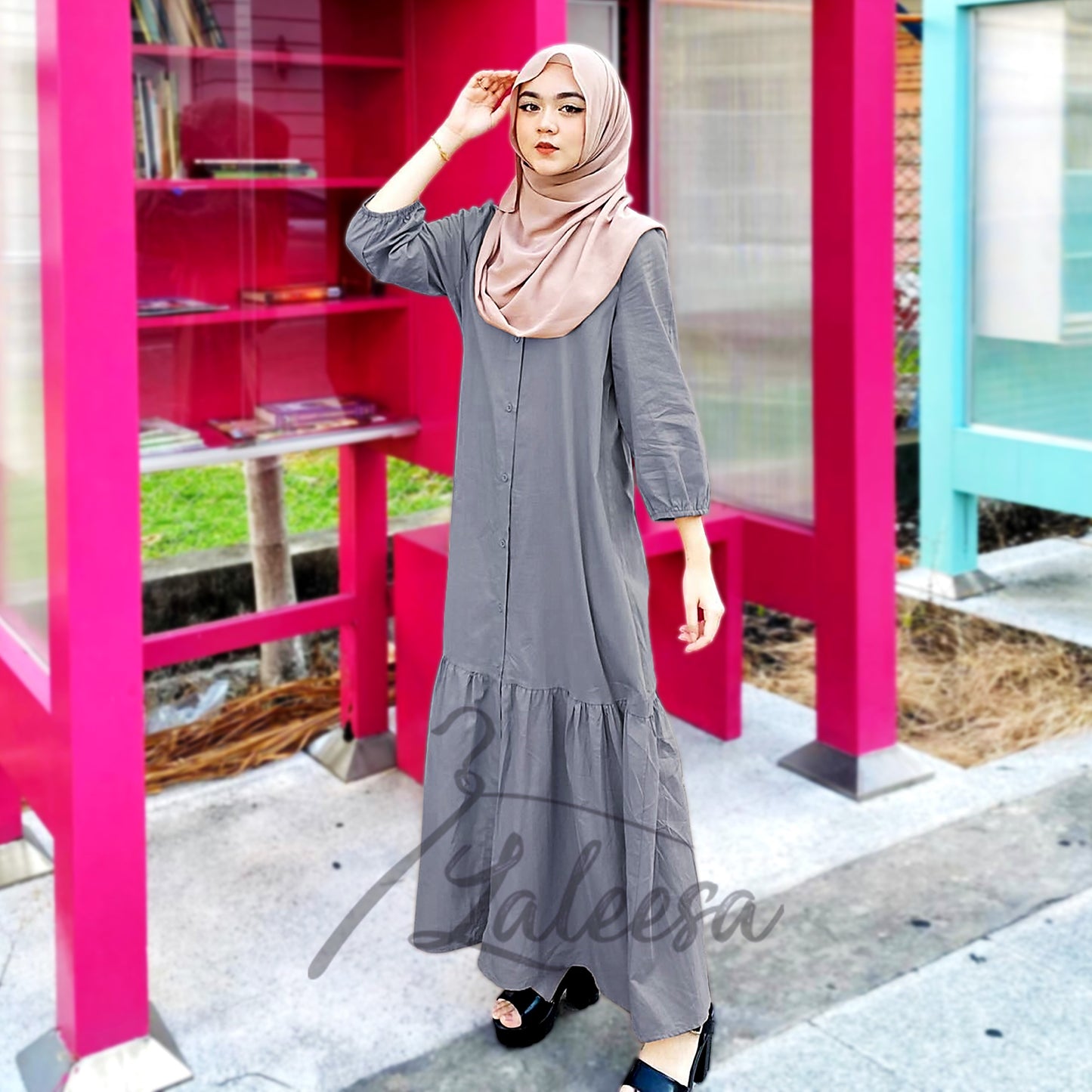 LALEESA DRESS DAFIYA LD218018  <BF Friendly Series> Dress Muslimah Dress Woman Jubah Muslimah Abaya