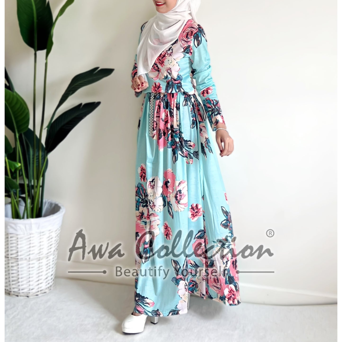 LALEESA Awa Collection DA118178 DRESS HAEDA Mummy Baby Long Sleeve Dress Muslimah Dress Women Dress Baju Raya 2024