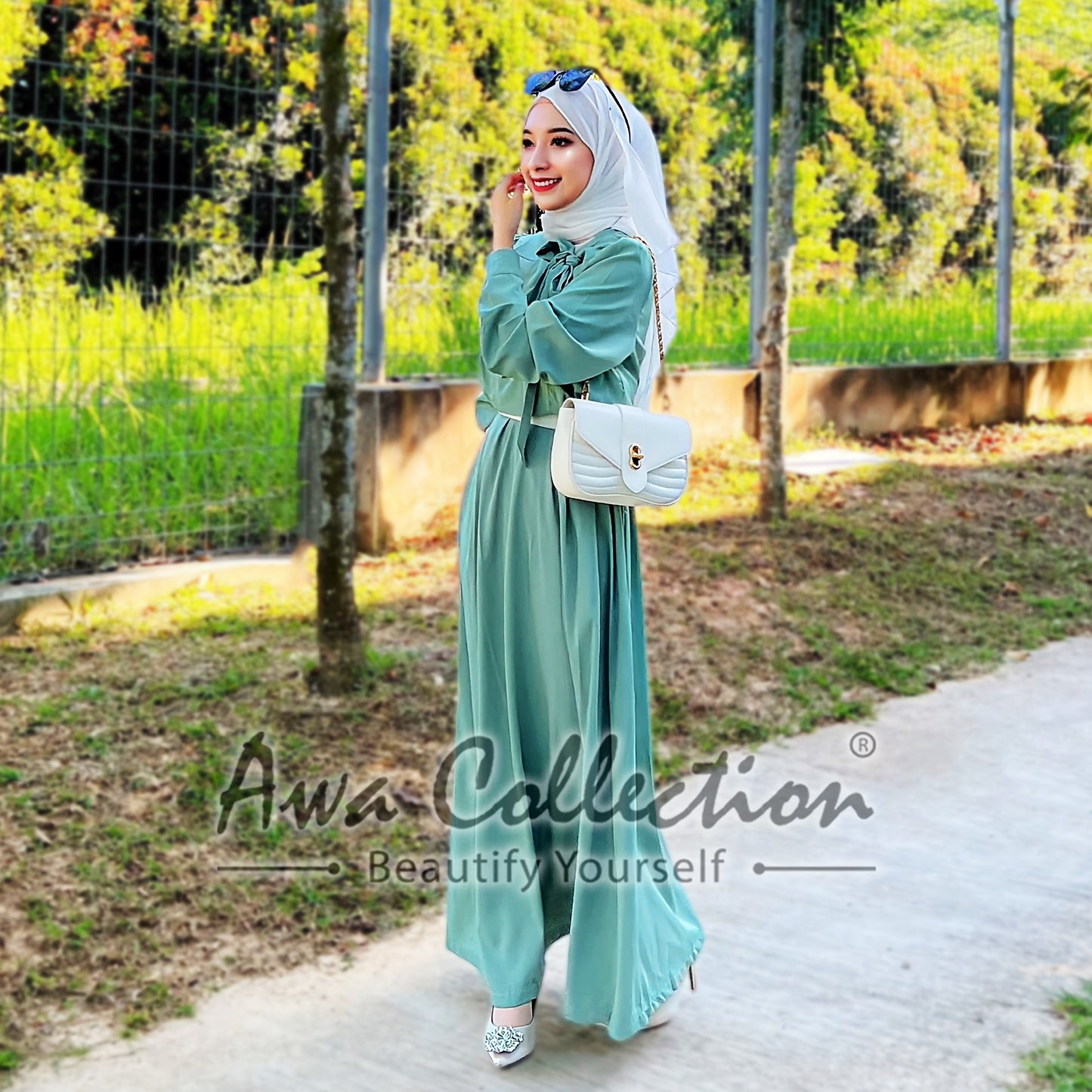 LALEESA Awa Collection DA128171 DRESS TAHMINA Long Dress Muslimah Dress Women Dress Baju Raya 2024