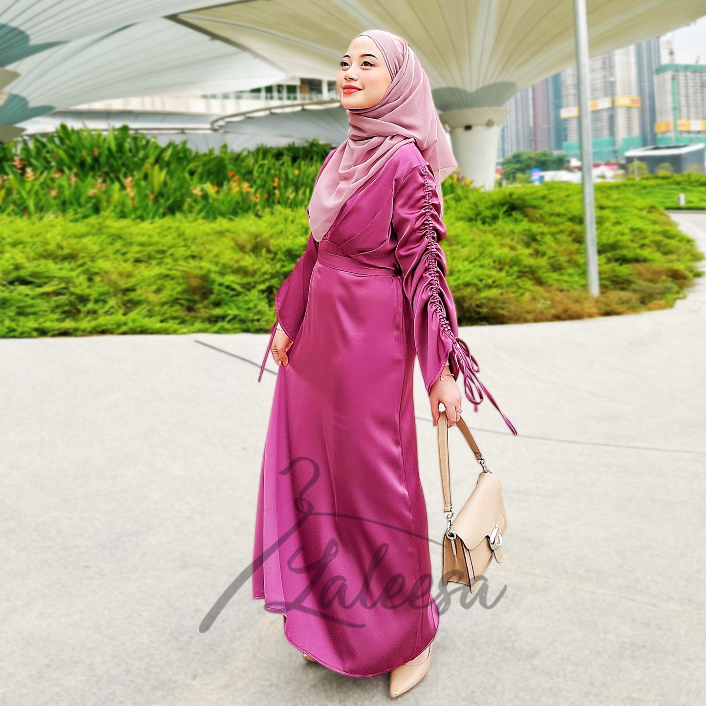 LALEESA DRESS ALIA LD212218 <BF Friendly Series> Dress Muslimah Dress Woman Jubah Muslimah Abaya