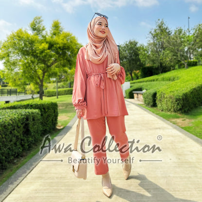 LALEESA Awa Collection (Blouse + Pants) SA704763 SET DUJANAH Blouse Muslimah Blouse Women Blouse Baju Raya 2024