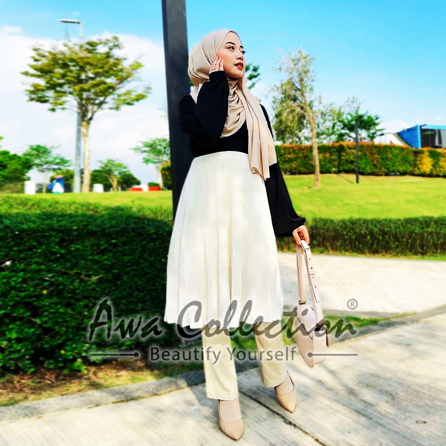 LALEESA Awa Collection DRESS JALA DA120199 Dress Muslimah Dress Woman Jubah Muslimah Abaya Dress