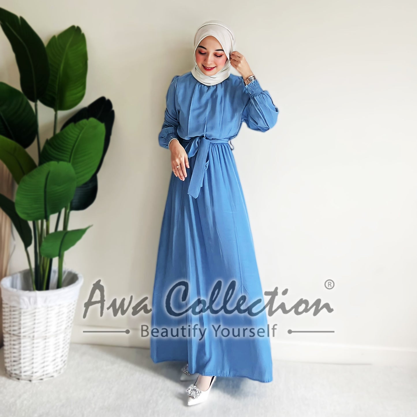 LALEESA Awa Collection DRESS LAMIYA DA101109 Dress Muslimah Dress Woman Jubah Muslimah Abaya Dress