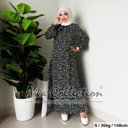 LALEESA Awa Collection DA121108 DRESS KABSHAH Muslimah Dress Women Dress Maxi Dress Abaya Muslimah Jubah Baju Raya 2024