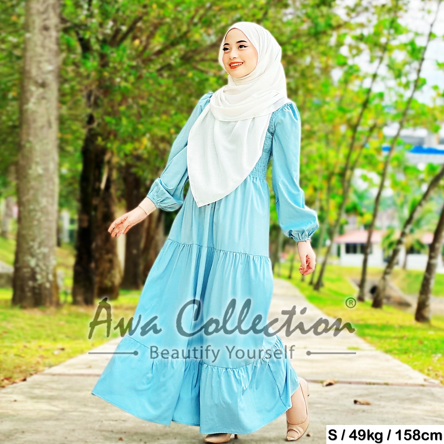 LALEESA Awa Collection DA104136 DRESS NAZIRA Long Dress Muslimah Dress Women Dress Maxi Dress Baju Raya 2024