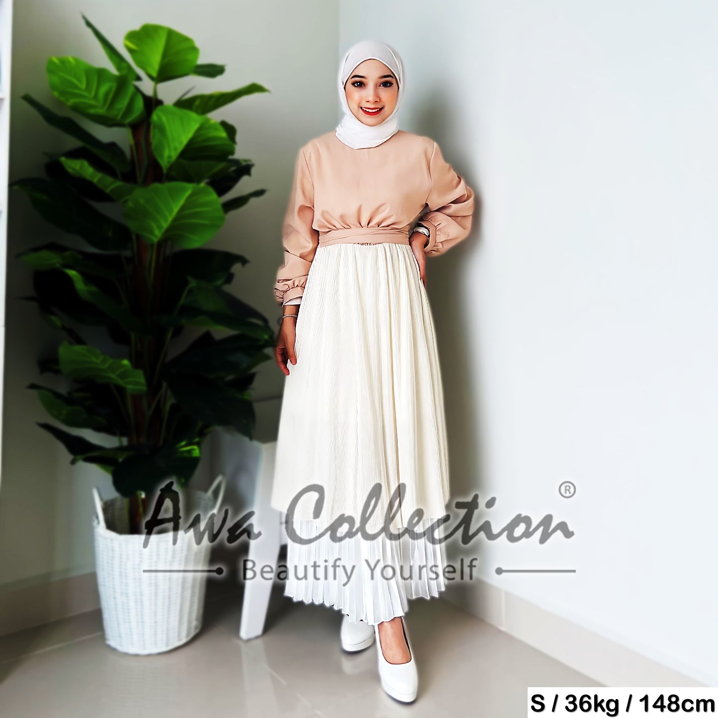 LALEESA Awa Collection DRESS JALA DA120199 Dress Muslimah Dress Woman Jubah Muslimah Abaya Dress