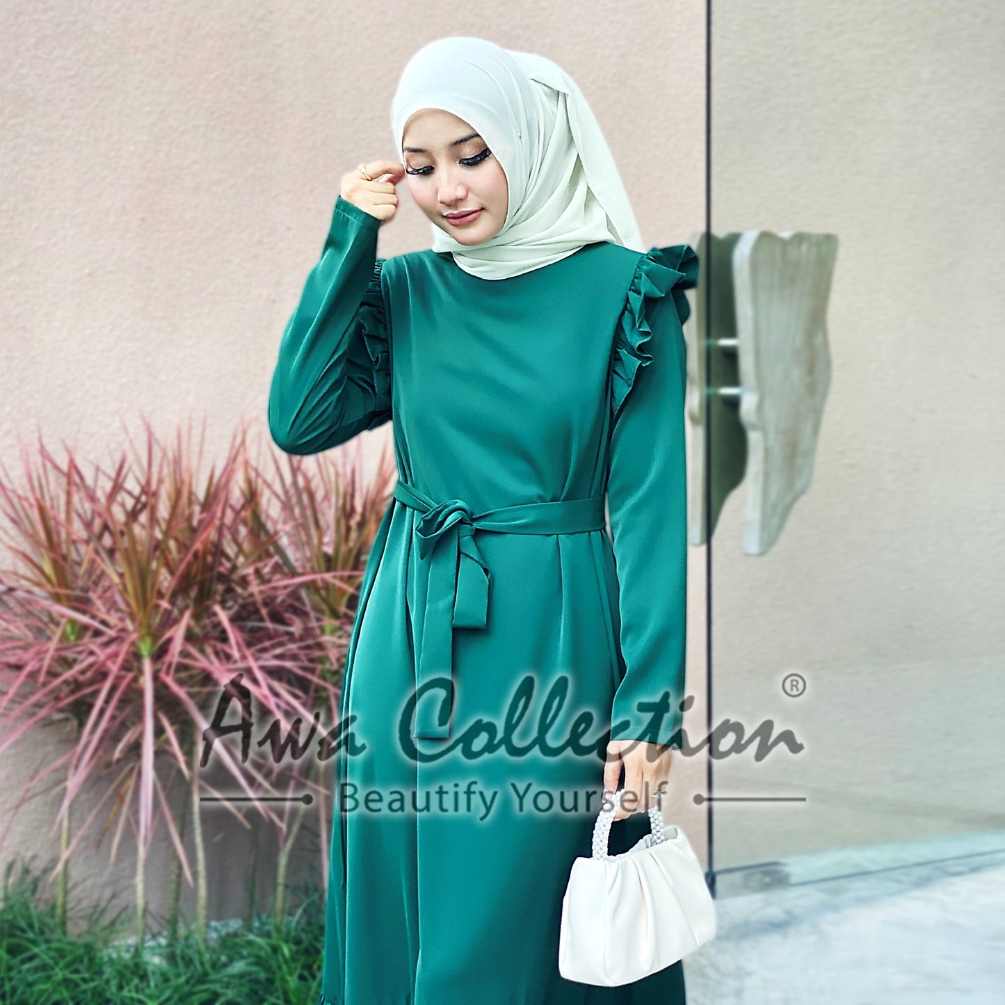 LALEESA Awa Collection DRESS WANIA DA110190 Dress Muslimah Dress Woman Jubah Muslimah Abaya Dress