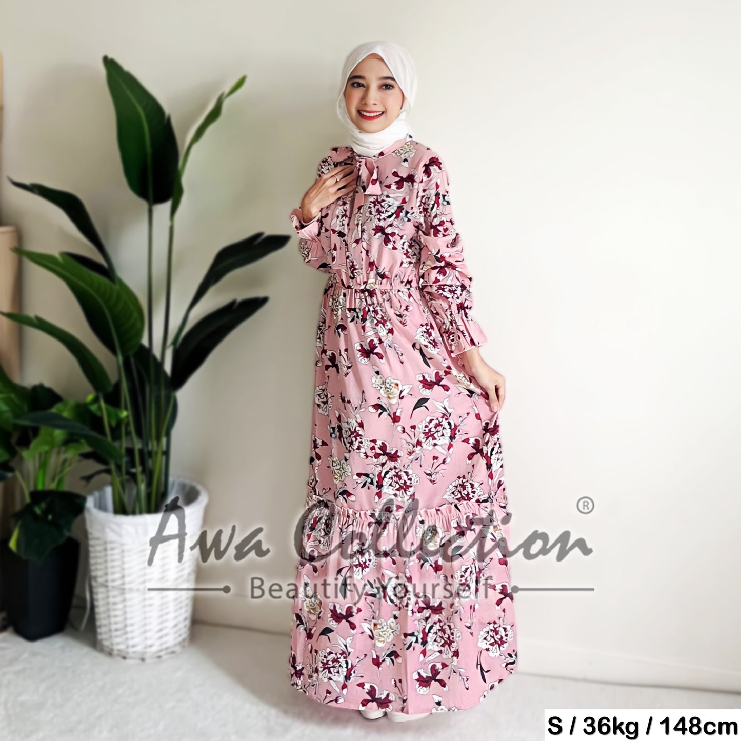 LALEESA Awa Collection DRESS QAMEER DA105145 Dress Muslimah Dress Woman Jubah Muslimah Abaya Dress