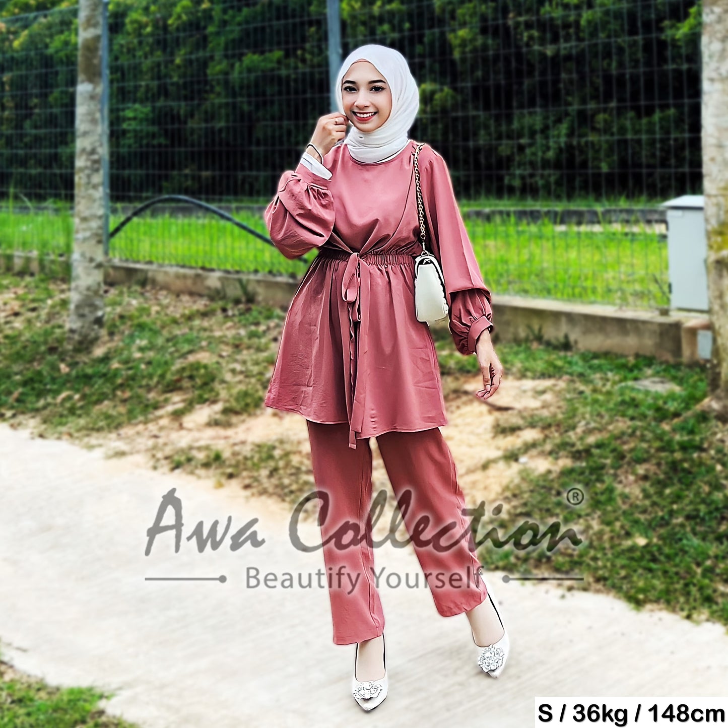 LALEESA Awa Collection (Blouse + Pants) SA704763 SET DUJANAH Blouse Muslimah Blouse Women Blouse Baju Raya 2024