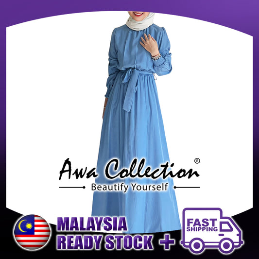LALEESA Awa Collection DA101109 DRESS LAMIYA Long Dress Muslimah Dress Women Dress Maxi Dress Baju Raya 2024