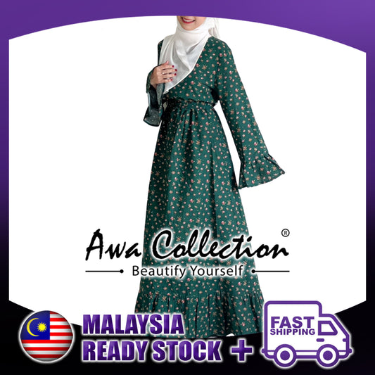 LALEESA Awa Collection DA116156 DRESS GHADIA Long Dress Muslimah Dress Women Dress Maxi Dress Baju Raya 2024