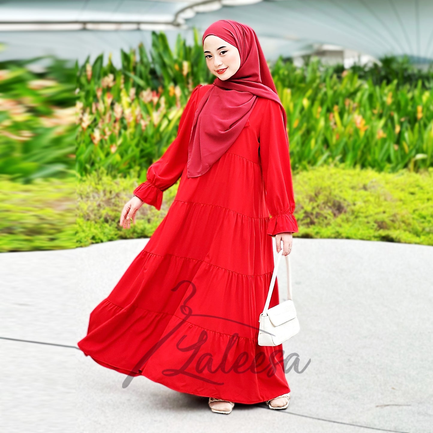 LALEESA DRESS USHNA LD290252 Dress Muslimah Dress Woman Jubah Muslimah Jubah Abaya Dress Long Dress