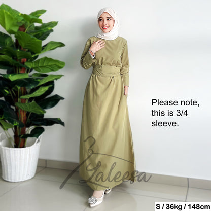 LALEESA DRESS FARAH LD222022 Dress Muslimah Dress Woman Jubah Muslimah Jubah Abaya Dress Long Dress