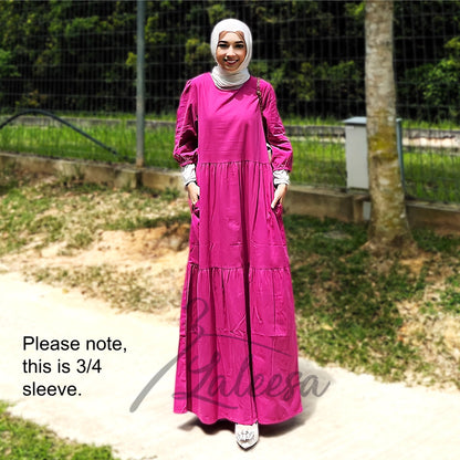 LALEESA DRESS YUMNA LD221490 Dress Muslimah Dress Woman Jubah Muslimah Jubah Abaya Dress Long Dress