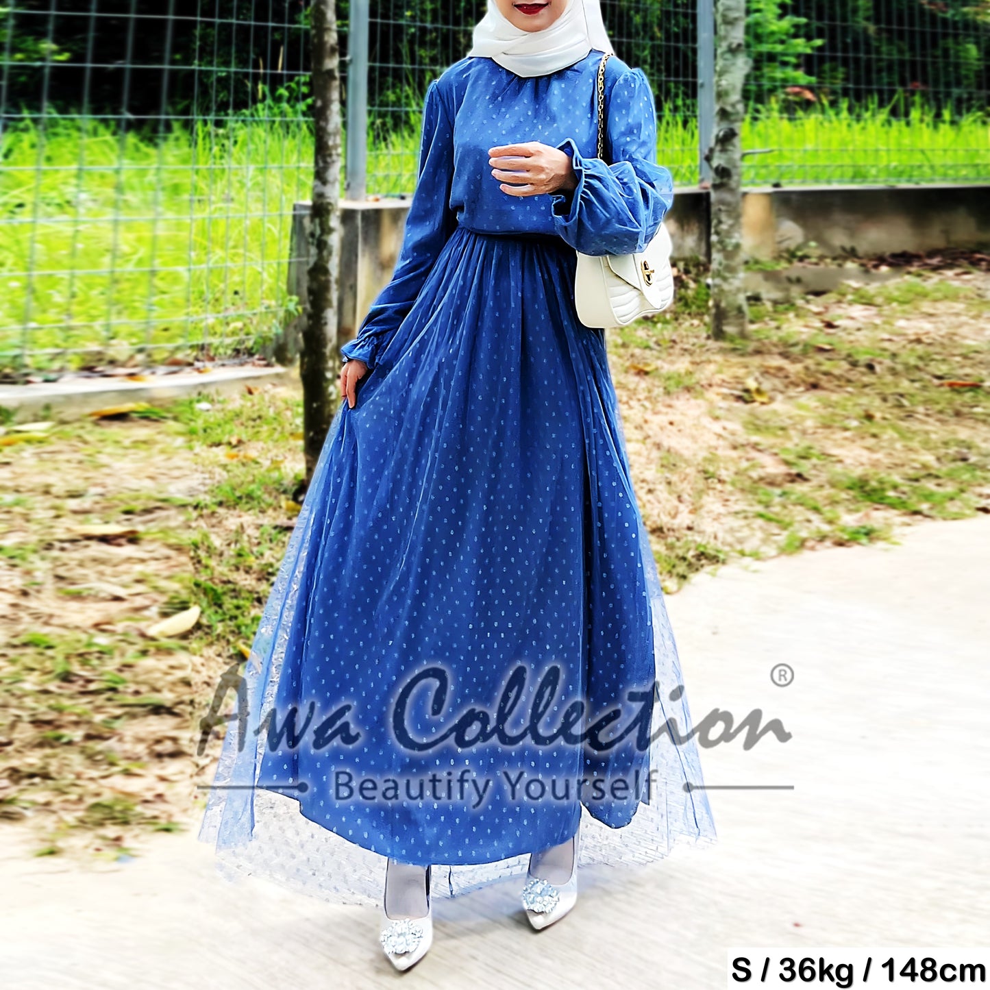 LALEESA Awa Collection DRESS JINA DA109181 Dress Muslimah Dress Woman Jubah Muslimah Abaya Dress