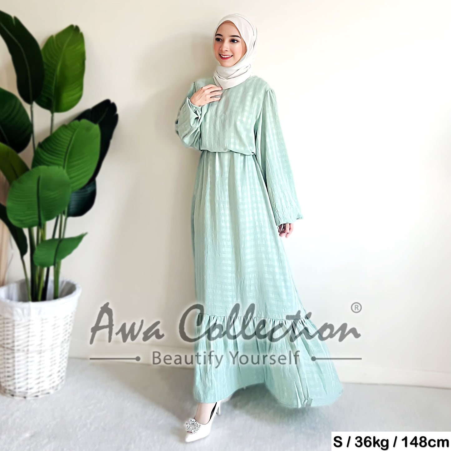 LALEESA Awa Collection DRESS FAHMIDA DA115145 <Ironless Series> (Ironless) Dress Muslimah Jubah