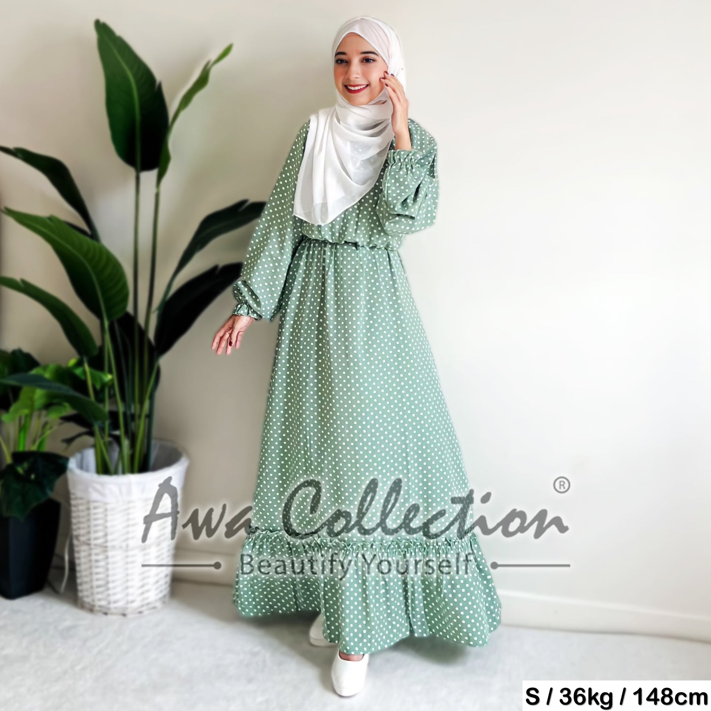 LALEESA Awa Collection DRESS QABILA DA102118 Dress Muslimah Dress Woman Jubah Muslimah Abaya Dress