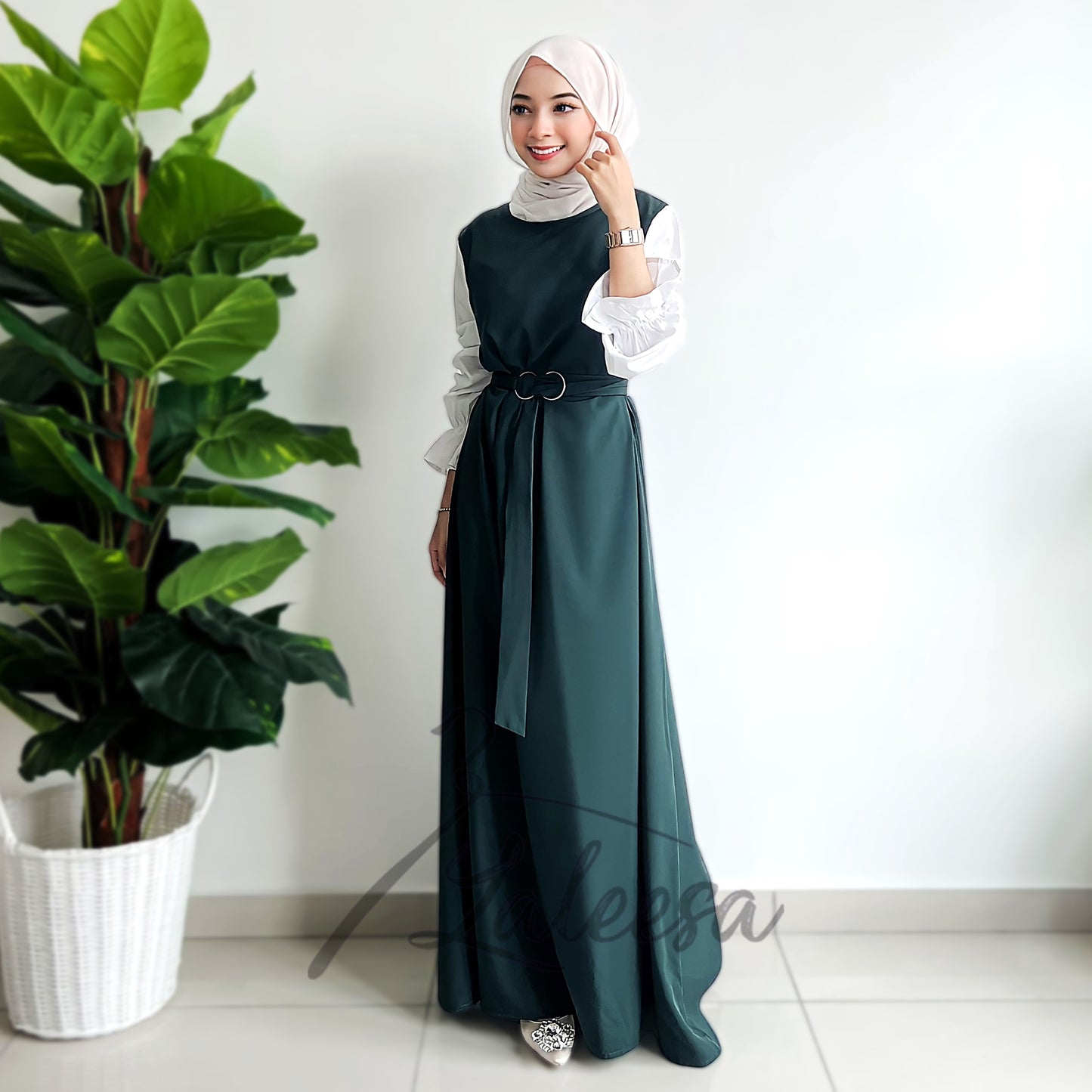 LALEESA DRESS FLARE LD241219 <Korean Series> Dress Muslimah Dress Woman Jubah Muslimah Jubah Abaya