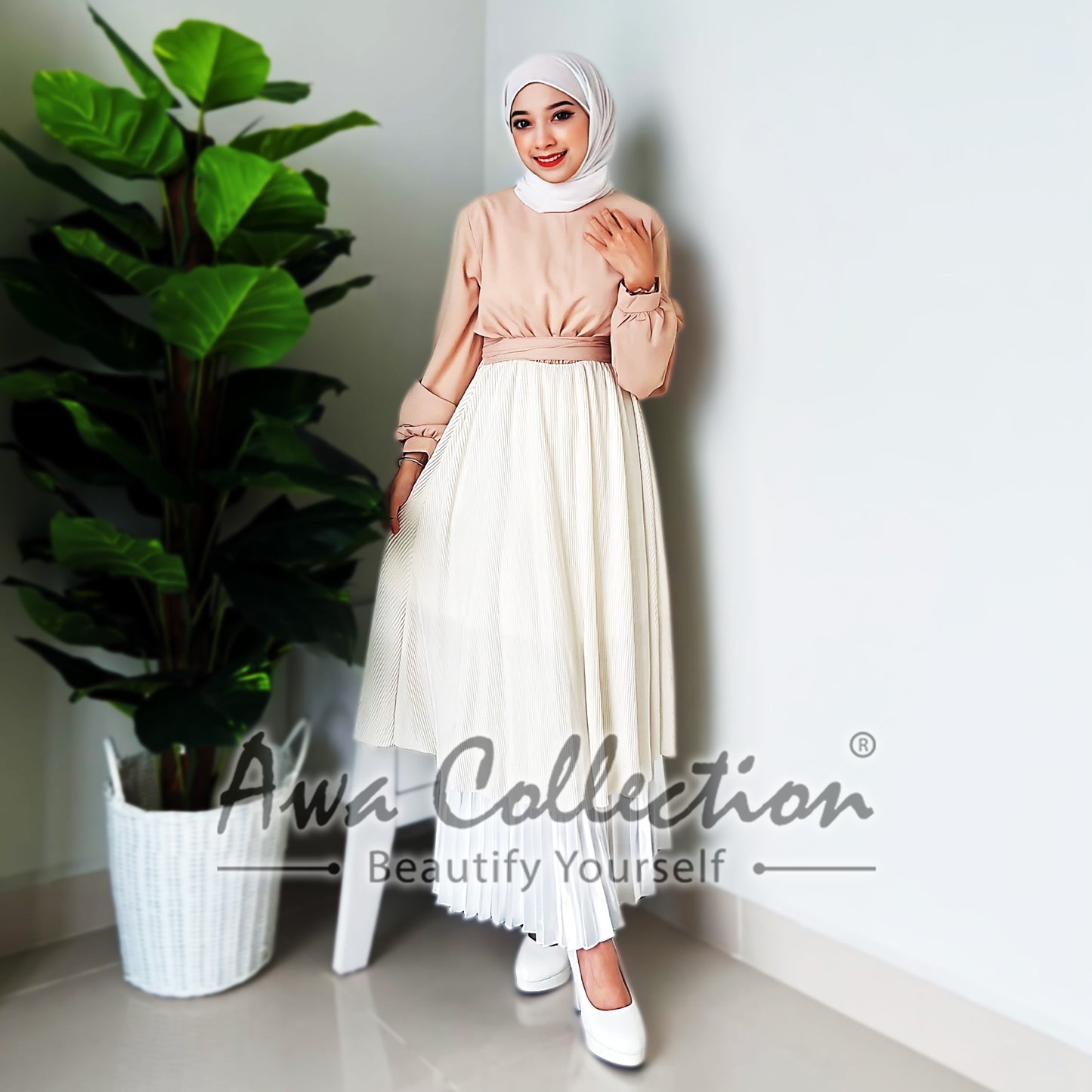 LALEESA Awa Collection DRESS JALA DA120199 Dress Muslimah Dress Woman Jubah Muslimah Abaya Dress