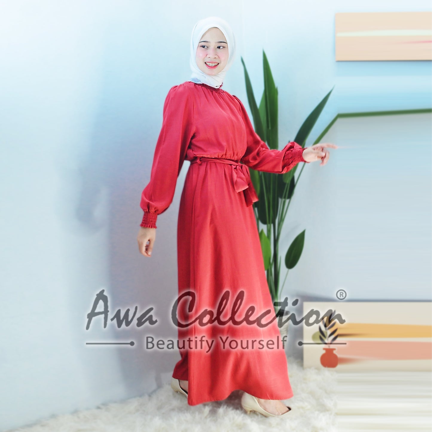 LALEESA Awa Collection DRESS LAMIYA DA101109 Dress Muslimah Dress Woman Jubah Muslimah Abaya Dress