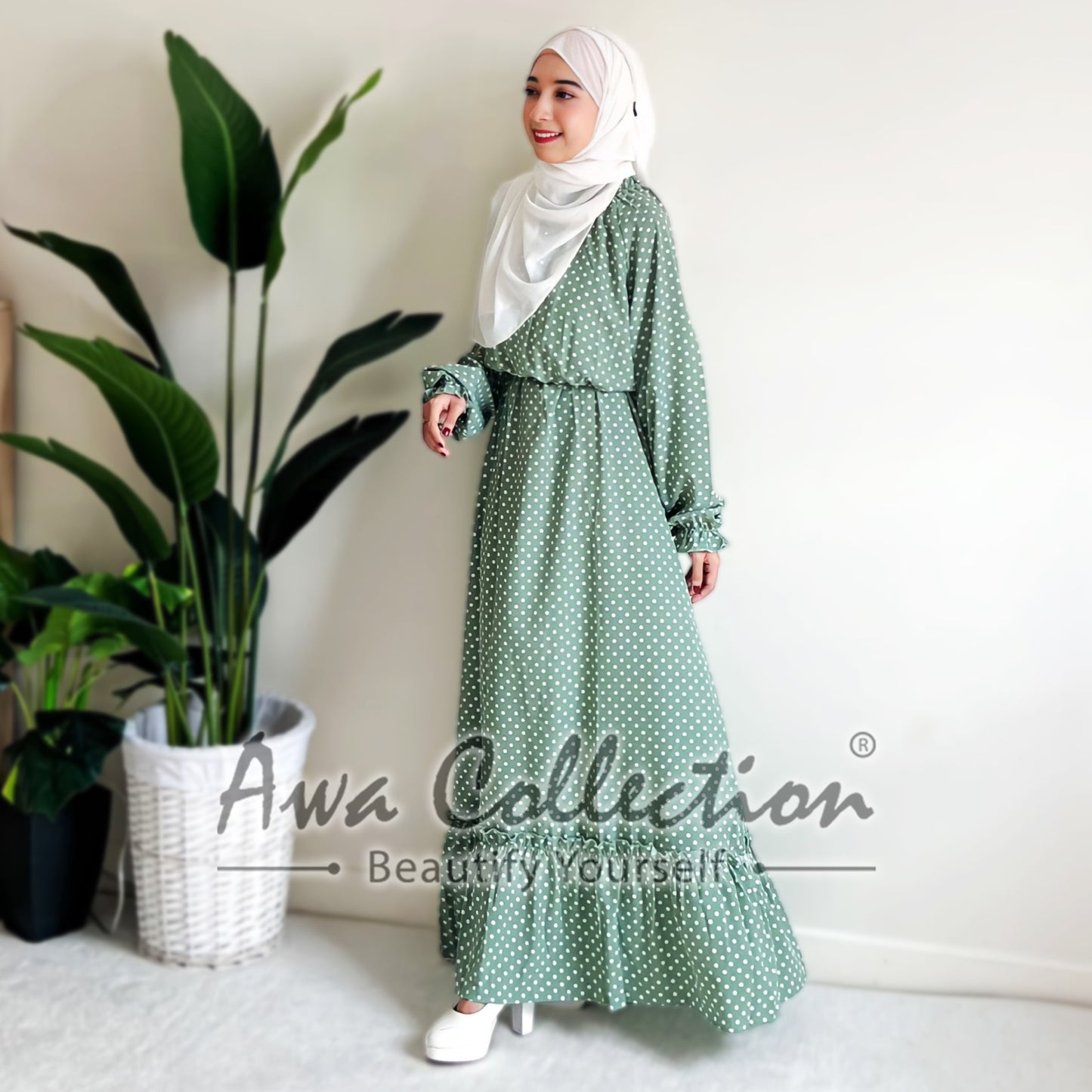 LALEESA Awa Collection DRESS QABILA DA102118 Dress Muslimah Dress Woman Jubah Muslimah Abaya Dress