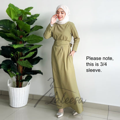 LALEESA DRESS FARAH LD222022 Dress Muslimah Dress Woman Jubah Muslimah Jubah Abaya Dress Long Dress